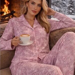 UNRELEASED 2026 SKIMS Pink Cheetah Pajama Set